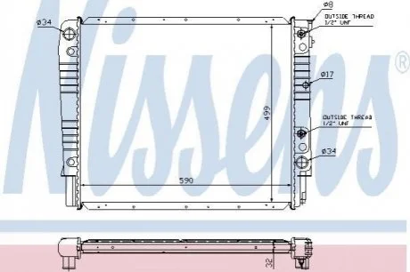 Радiатор NISSENS 65542A