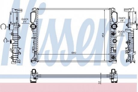 Радіатор охолоджування NISSENS 62792A