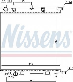 Радіатор охолоджування NISSENS 61284