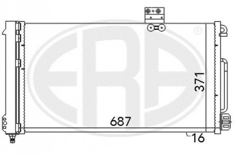 Радіатор кондиціонера ERA 667050