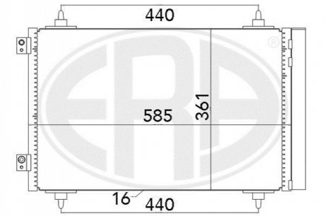 Радіатор кондиціонера ERA 667016