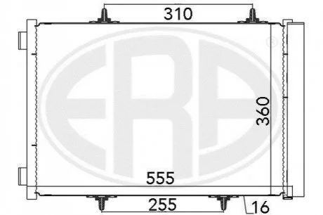 Радiатор ERA 667025