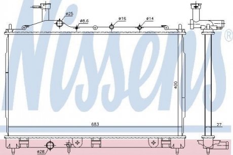 Радiатор NISSENS 628987