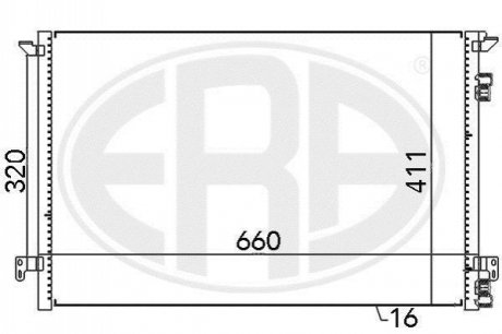 Радiатор ERA 667012