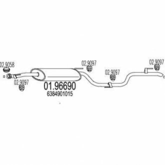 Глушник вихлопних газів (кінцевий) MTS 01.96690