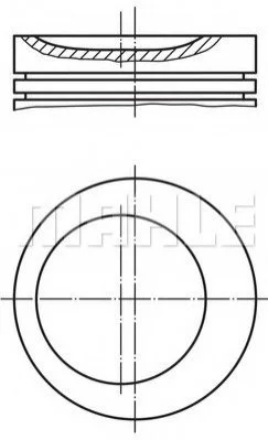 Поршень двигуна MAHLE / KNECHT 0116201 (фото 1)