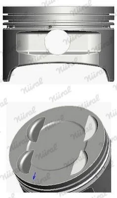 Поршень з кільцями FORD 79,50 1.6i 16V Zetec (вир-во) NURAL 8714130720 (фото 1)