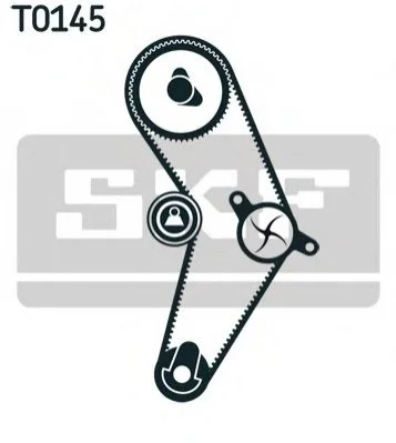 Комплект (ремінь+ролик+помпа) SKF VKMC 022043 (фото 1)