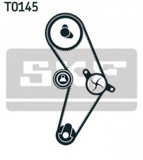 Комплект (ремінь+ролик+помпа) SKF VKMC 02204-3