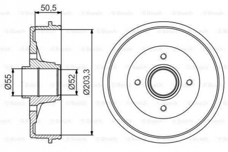 Гальмівний барабан BOSCH 0986477172