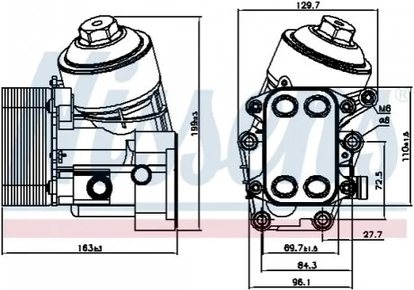 Радиатор масляный с корпусом VAG (пр-во Nissens) NISSENS 91154