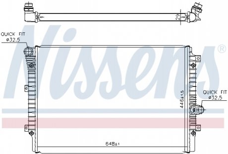 Радиатор охлаждения VOLKSWAGEN GOLF VI/ JETTA IV NISSENS 65 336