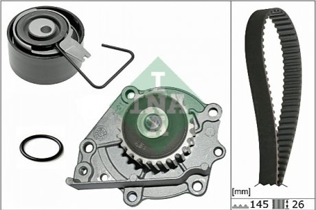 Комплект ГРМ з водяним насосом INA 530 0376 30