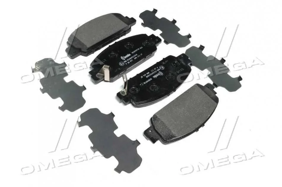 Колодка торм. диск. HONDA ACCORD 2013 передн. (пр-во) BREMBO P28 077 (фото 1)
