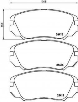 Гальмівні колодки дискові BREMBO P59 054