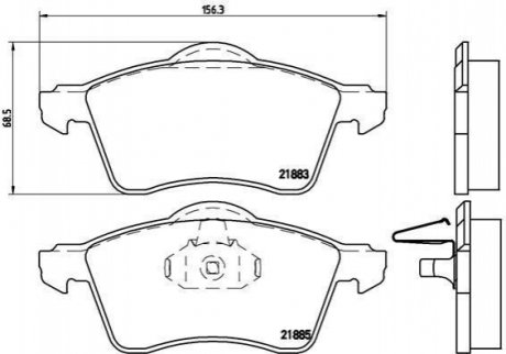 Гальмівні колодки, дискове гальмо (набір) BREMBO P85 047