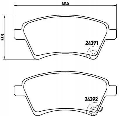 Гальмівні колодки дискові BREMBO P23 105 (фото 1)