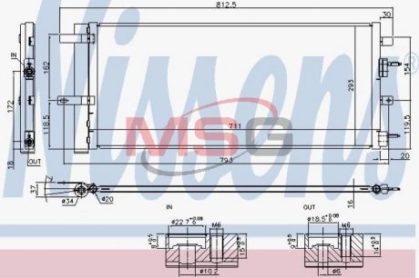 Радiатор кондицiонера NISSENS 940626