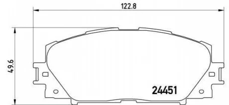 Гальмівні колодки, дискове гальмо (набір) BREMBO P83 106
