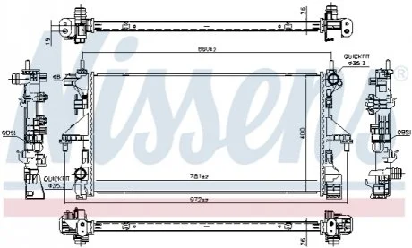 Радиатор охлождения CITROEN Jumper/ FIAT Ducato/PEUGEOT Boxer (пр-во Nissens) NISSENS 606554