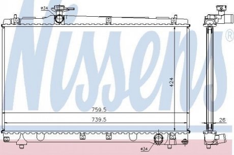 Радiатор NISSENS 64670A