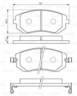 Гальмівні колодки дискові BOSCH 0986494558