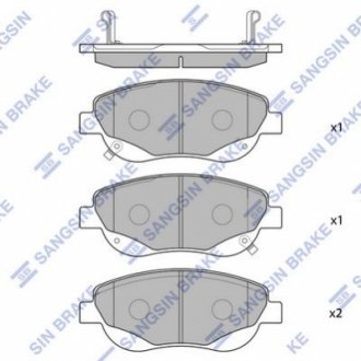 Кт. Гальмiвнi колодки Hi-Q (SANGSIN) SP1577