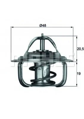 Термостат системи охолодження MAHLE / KNECHT TX 1 83 D (фото 1)