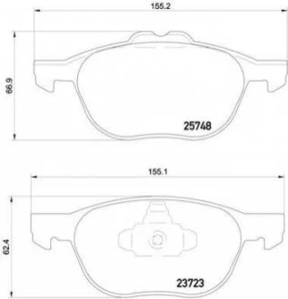 Гальмівні колодки дискові BREMBO P24 158