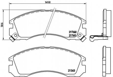 Гальмівні колодки дискові BREMBO P54 017X (фото 1)