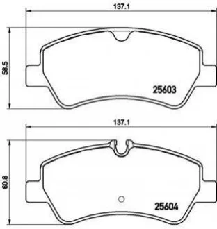 Гальмівні колодки дискові BREMBO P24 160