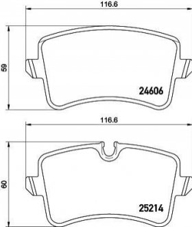 Гальмівні колодки дискові зад. Audi A6/A6/S6 IV (4G2,C7) 10- HELLA 8DB 355 016-061