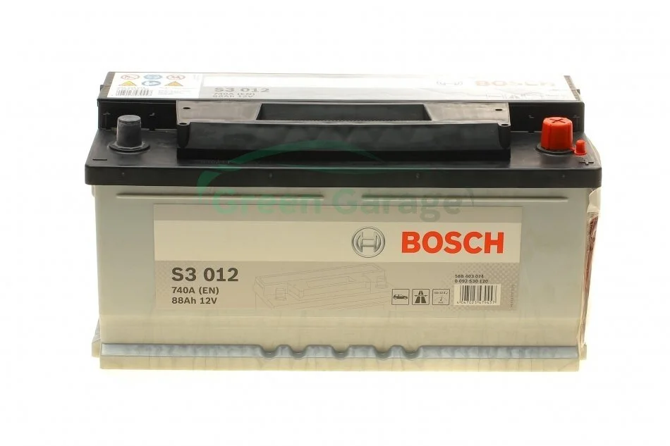 Акумулятор 88Ah-12v (S3012) (353x175x175),R,EN740 BOSCH 0 092 S30 120 (фото 1)