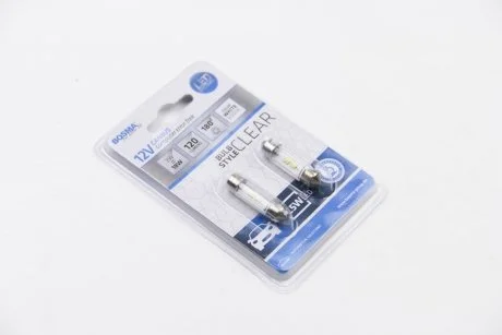 Автолампа SV8,5 12V 1xLED CREE2525 10x36MM WHITE 6000K DOUBLE POLARITY CANBUS (blister 2 шт) BOSMA 6551
