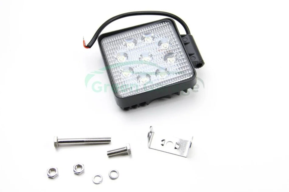 ДопФара WORK LED LAMP 12/24V 9XLED EPISTAR 3W 1600 LM 60° разсееный луч, квадратная (1 шт) BOSMA 6100 (фото 1)