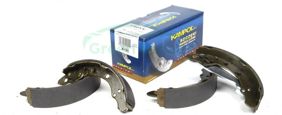 К-кт зад. барабан. колодок 200х40 Audi 80->89 Passat/Chery Amulet,Geely CK без ABS KAMPOL K121 (фото 1)