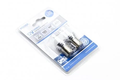 Автолампа BAY15D LED 12V 9XSMD 2835 LED WHITE MAT (2 шт) BOSMA 5066