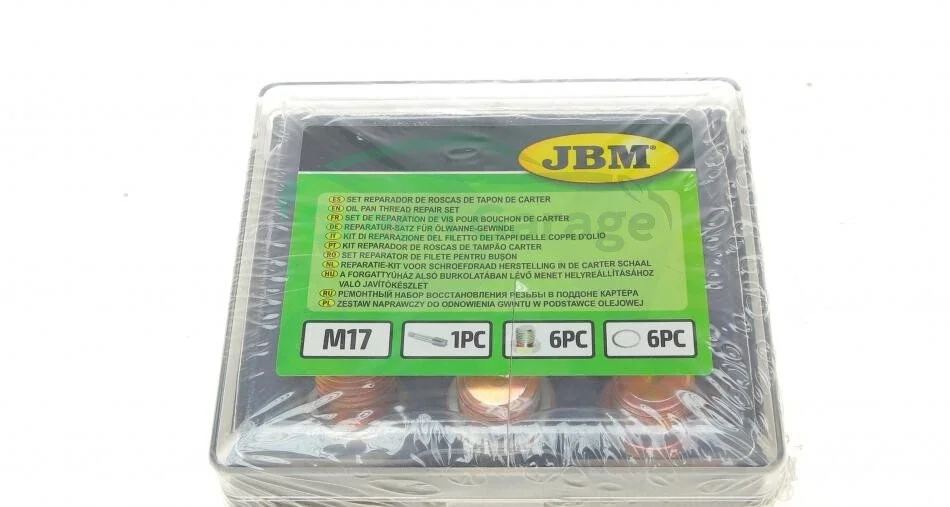 Набор инструмента для восстановления резьбы в поддоне картера (M17) JBM 53237 (фото 1)