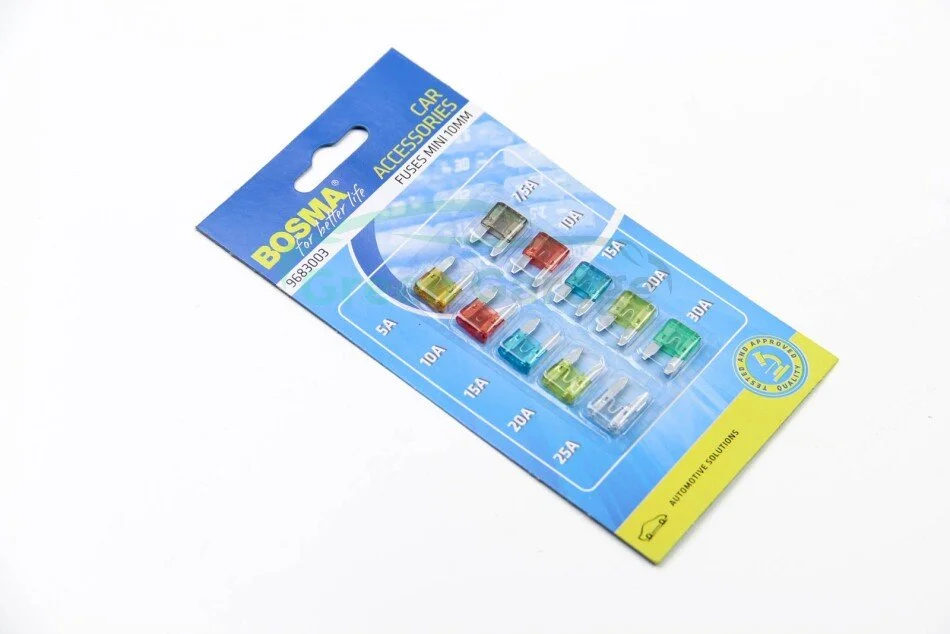 Запобіжник MINI 10 MM BLISTER К-т (Блістер 10 шт) BOSMA 2614 (фото 1)