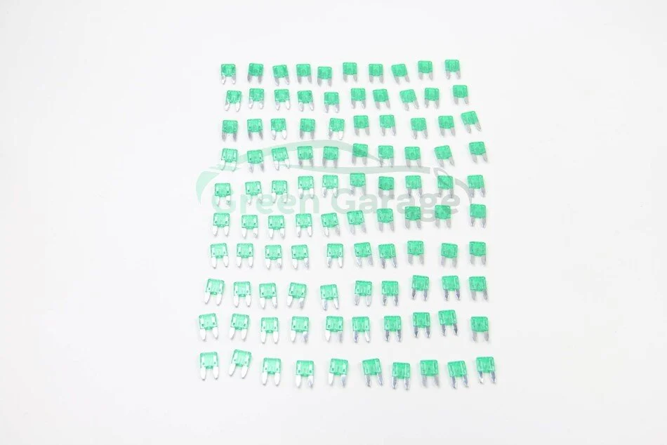 Запобіжник упаковка 100 шт MINI 10 MM 30A GREEN BOSMA 2041 (фото 1)