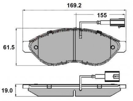 Тормозные колодки перед. Jumper/Ducato/Boxer 06- (1.1-1.5t) NATIONAL NP2285