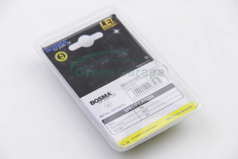 Обманка для LED 12V RESISTOR 40Ω T10 (1 шт) BOSMA 3475 (фото 1)