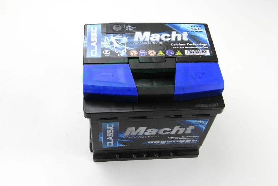 Акумулятор Macht 50Ah/420A 207x175x190 MACHT 25342 (фото 1)