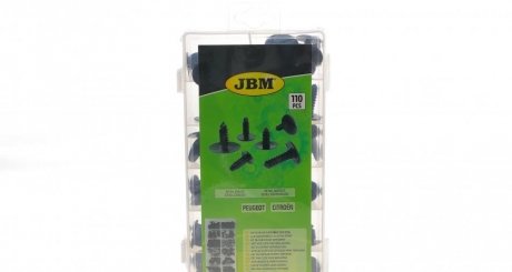 Набор клипс пластмассовых для обивки (110 шт) (PSA) JBM 53715