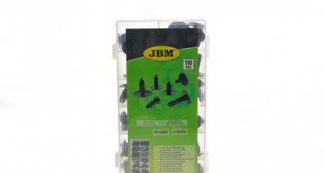 Набор клипс пластмассовых для обивки (110 шт) (PSA) JBM 53715