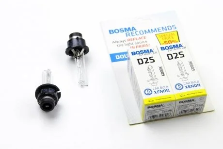 Автолампа D2S XENON 85V 35W P32D-2 6000K (2 шт) BOSMA 8498D