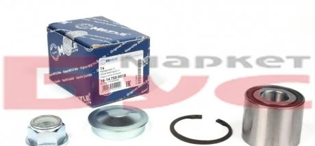 Подшипник ступицы NISSAN KUBISTAR, RENAUT KANGOO, LAGUNA I, RAPID 82- зад. мост (Пр-во) MEYLE 1614 750 0018