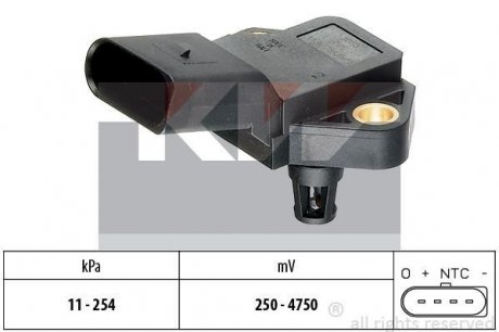 Датчик давления воздуха, высотный корректор. Датчик, давление во впускном газопроводе KW 493 083