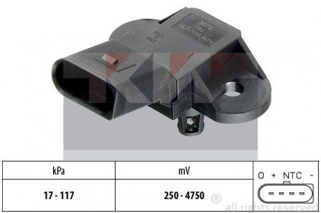 Датчик давления воздуха, высотный корректор. Датчик, давление во впускном газопроводе KW 493 072