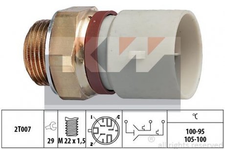 Термовимикач вентилятора радіатора KW 550 674